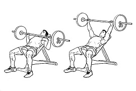 Incline Barbell chest press