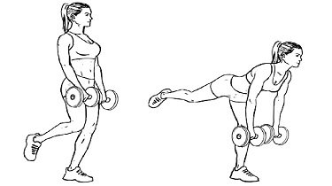 Single leg dumbbell deadlift