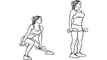 Dumbbell Side Lunges