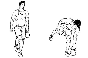 Kettlebell one legged deadlift