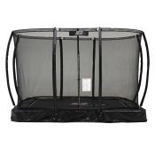 Trampoline - Senz Sports J5000 Series - 214 x 305 cm - Rechthoekig - Zwart - Inbouw - Vooraanzicht