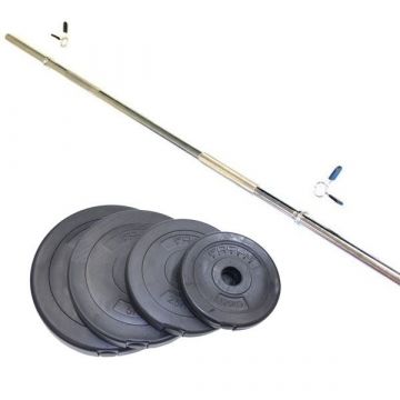 Halterset - Focus Fitness - 35 t/m 60 kg - 150 cm - 30 mm - Kunststof - Per set