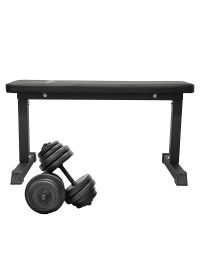 Trainingsbank - Focus Fitness Force 3 - incl. verstelbare dumbbellset 26 kg