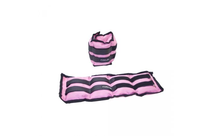 Pols-/enkelgewicht - Focus Fitness - 2 x 1 kg - Roze main product photo