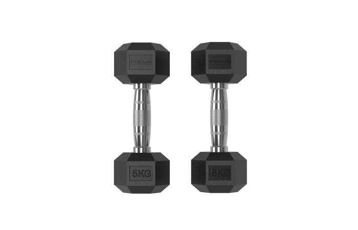 Hexa Dumbbells - Focus Fitness - 2 x 5 kg main product photo