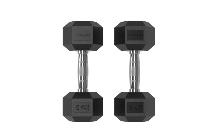 Hexa Dumbbells - Focus Fitness - 2 x 9 kg main product photo