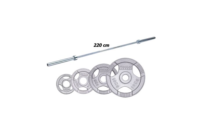 Olympische Halterset 75 kg - Focus Fitness Hamerton - 220 cm - 50 mm - Gietijzer main product photo